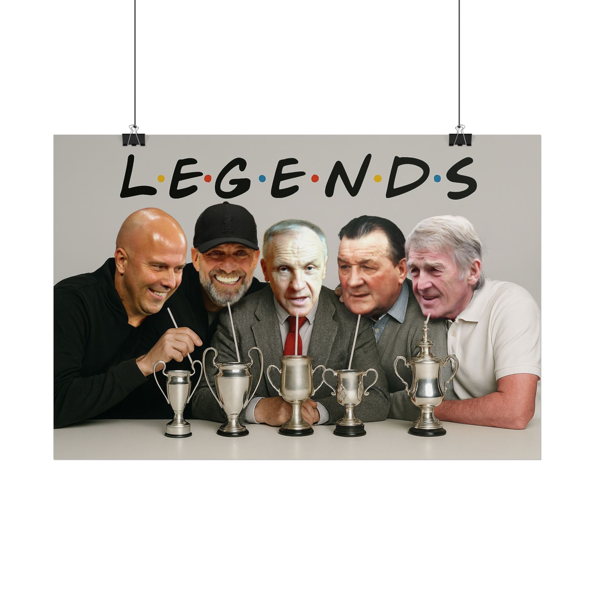 LFC Legends Enjoying Drinks Print