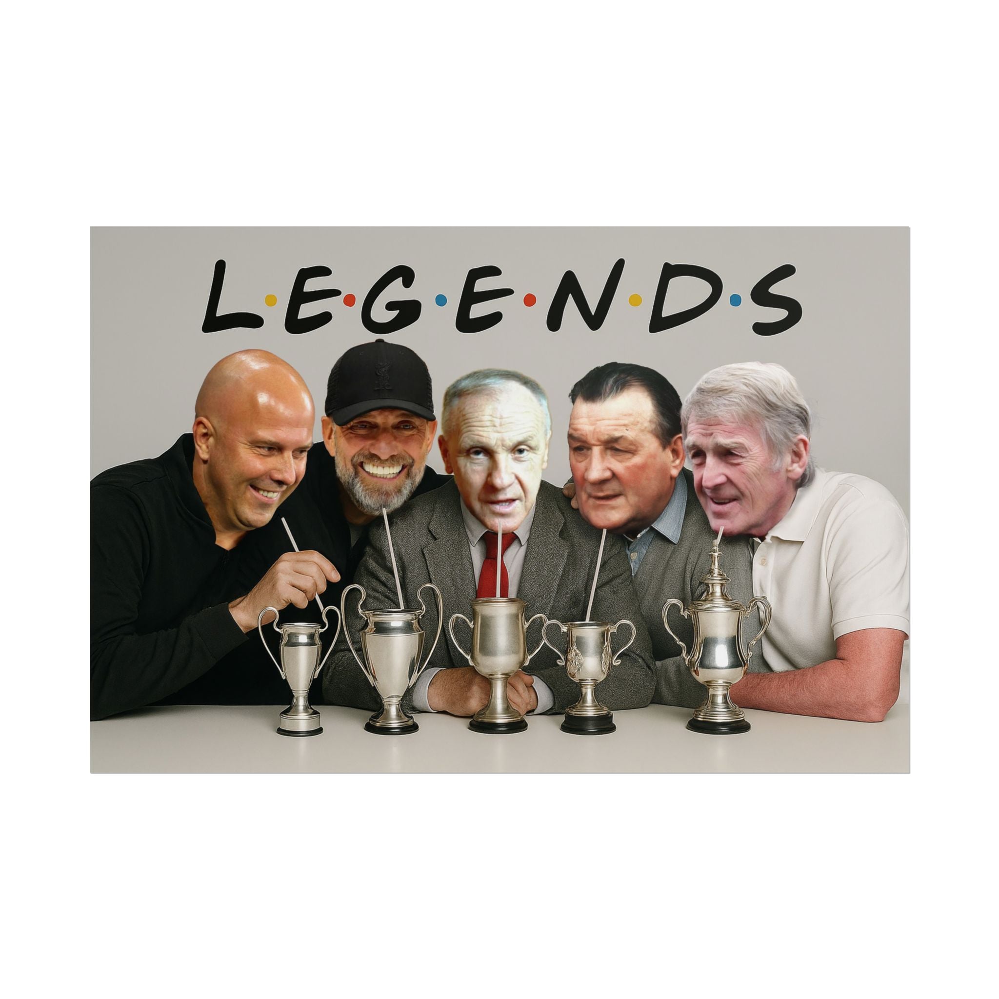 LFC Legends Enjoying Drinks Print