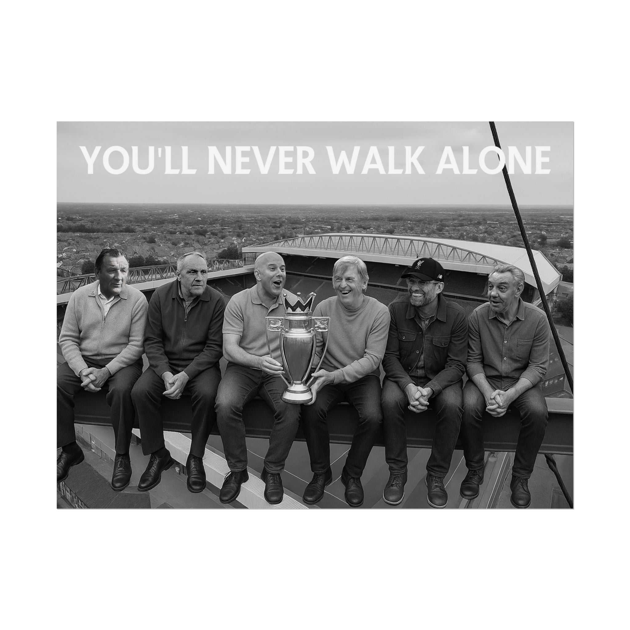 LFC Managers Girder Over Anfield Print