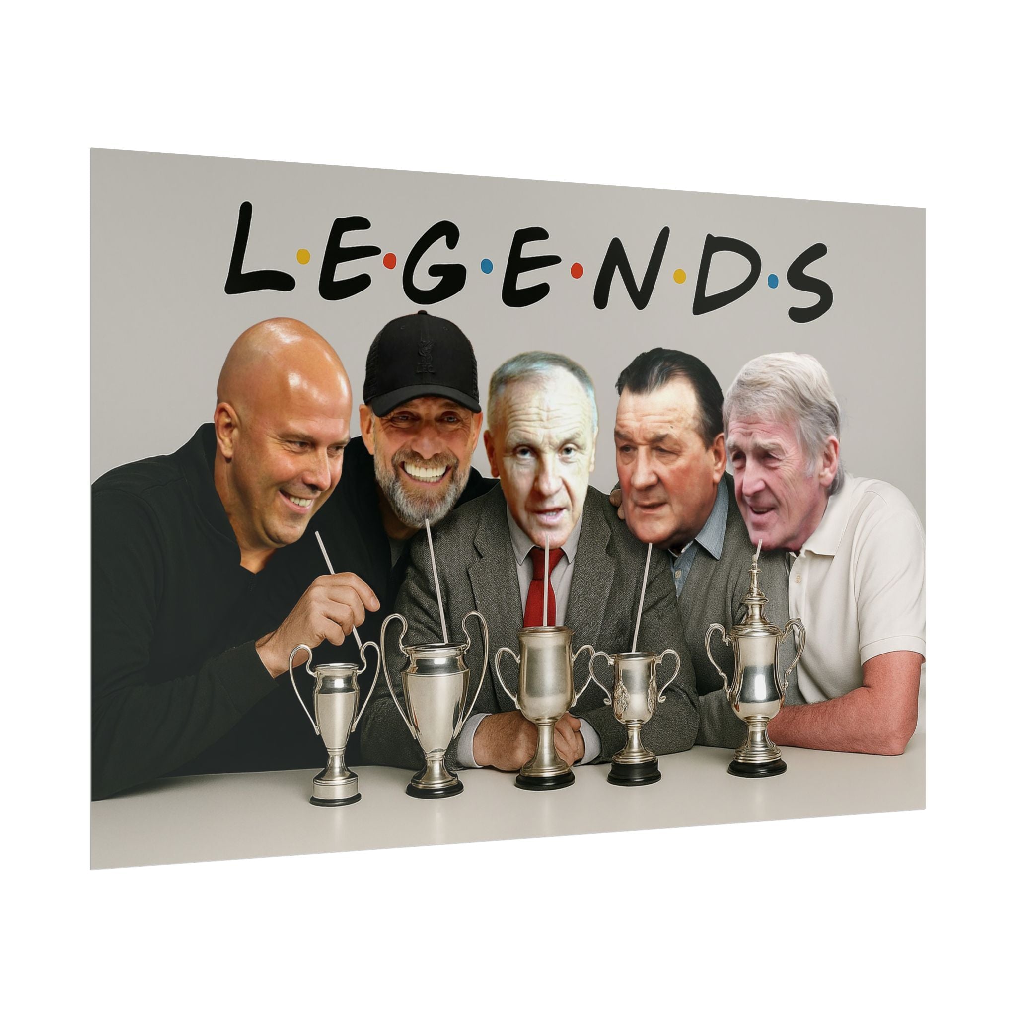 LFC Legends Enjoying Drinks Print
