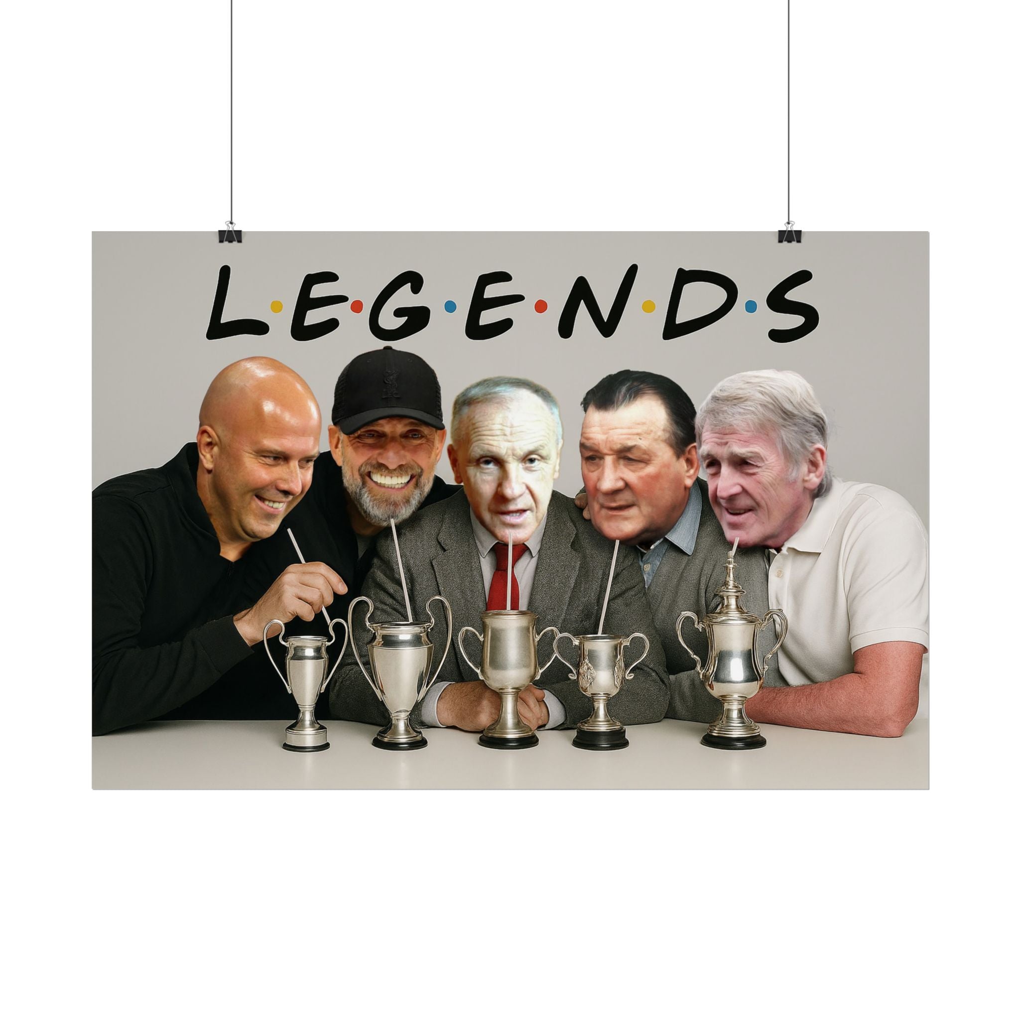 LFC Legends Enjoying Drinks Print