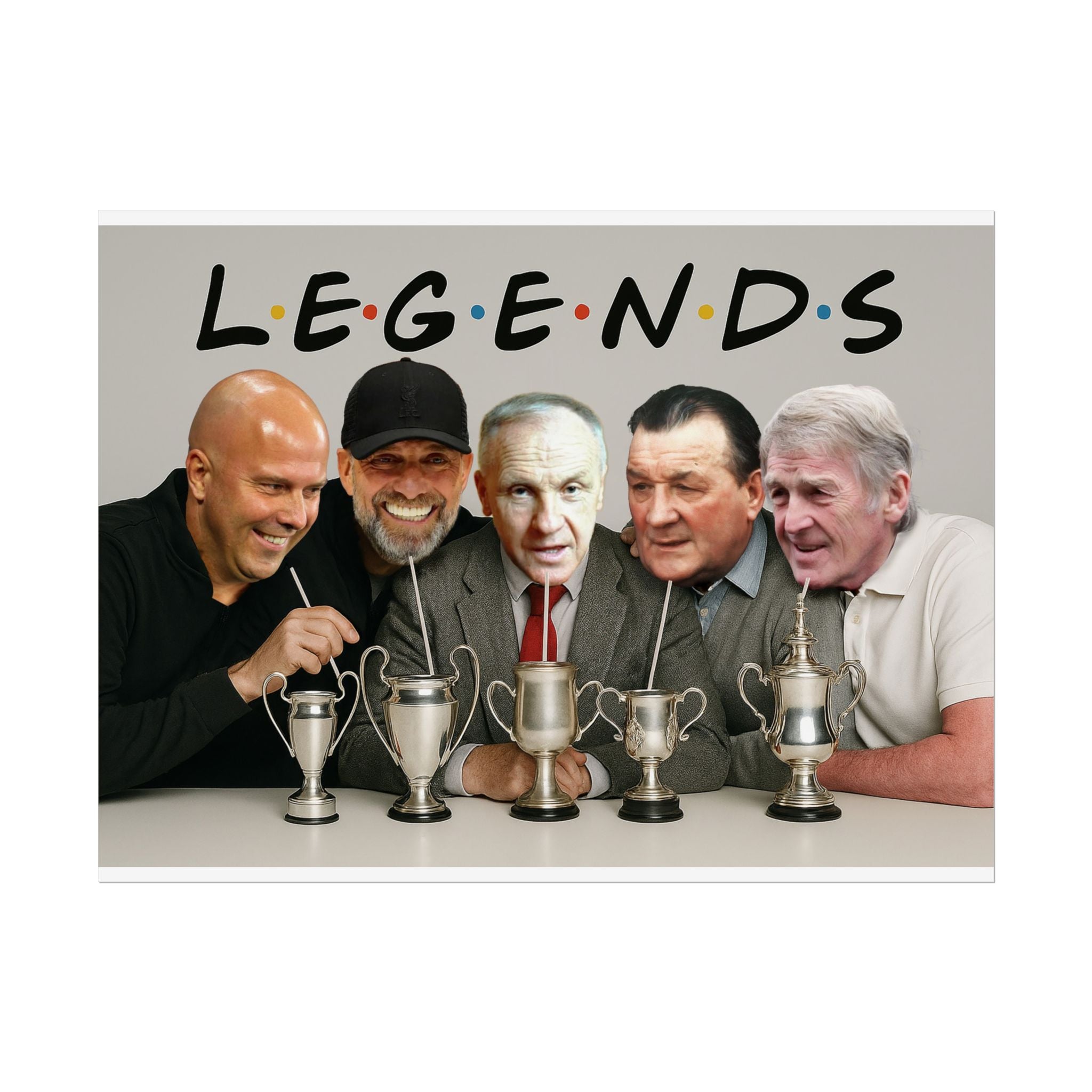 LFC Legends Enjoying Drinks Print