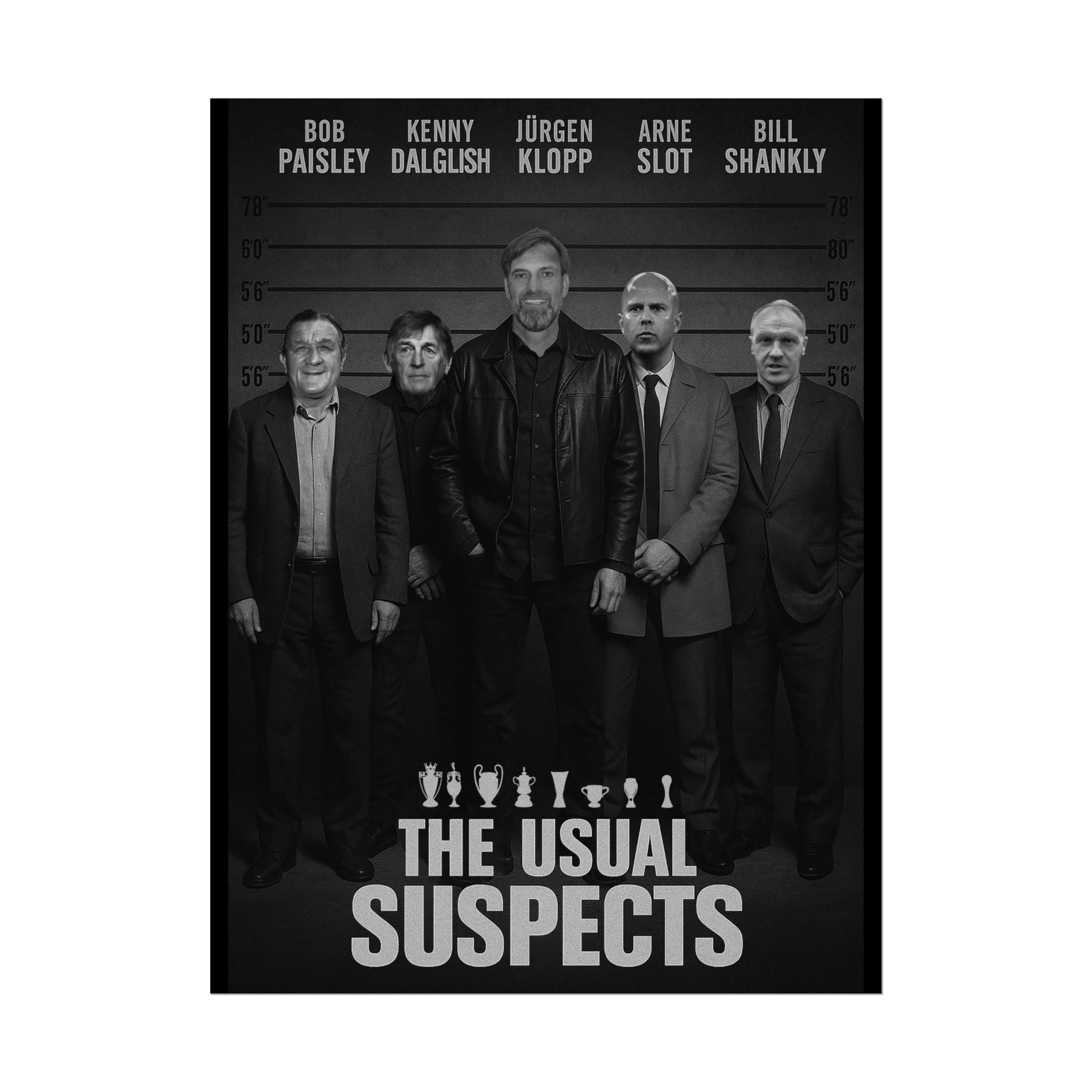 Liverpool FC League Winning Managers | Legends Wall Art Football Print | | Movie Posters | The Unusual Suspects