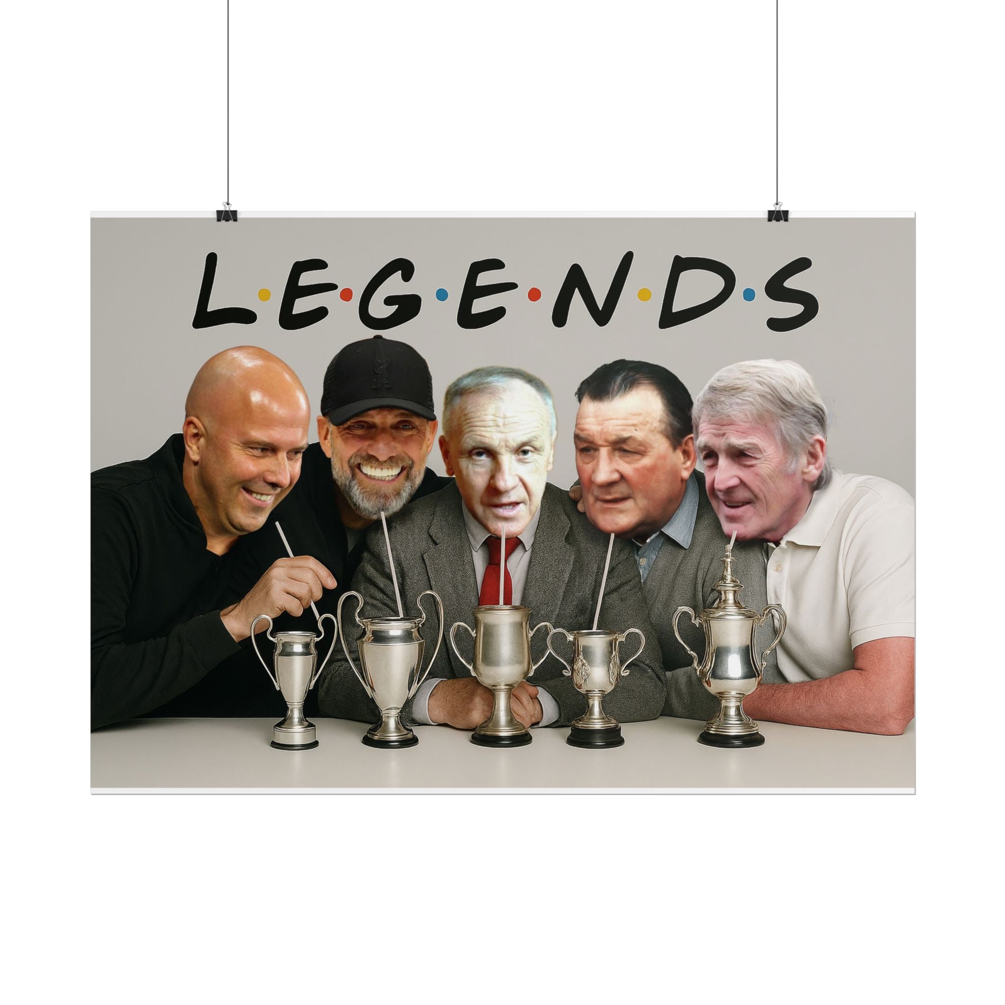 LFC Legends Enjoying Drinks Print