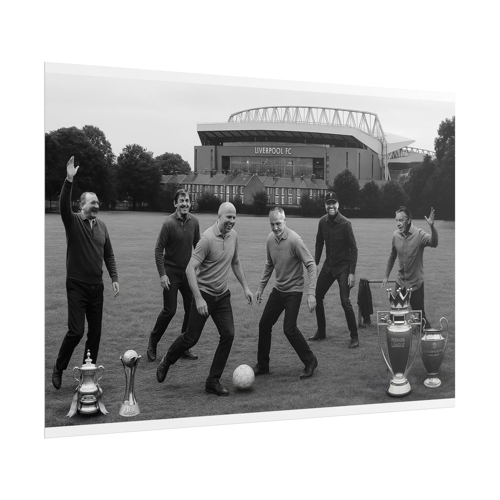 LFC Managers Kick About At The Park Print