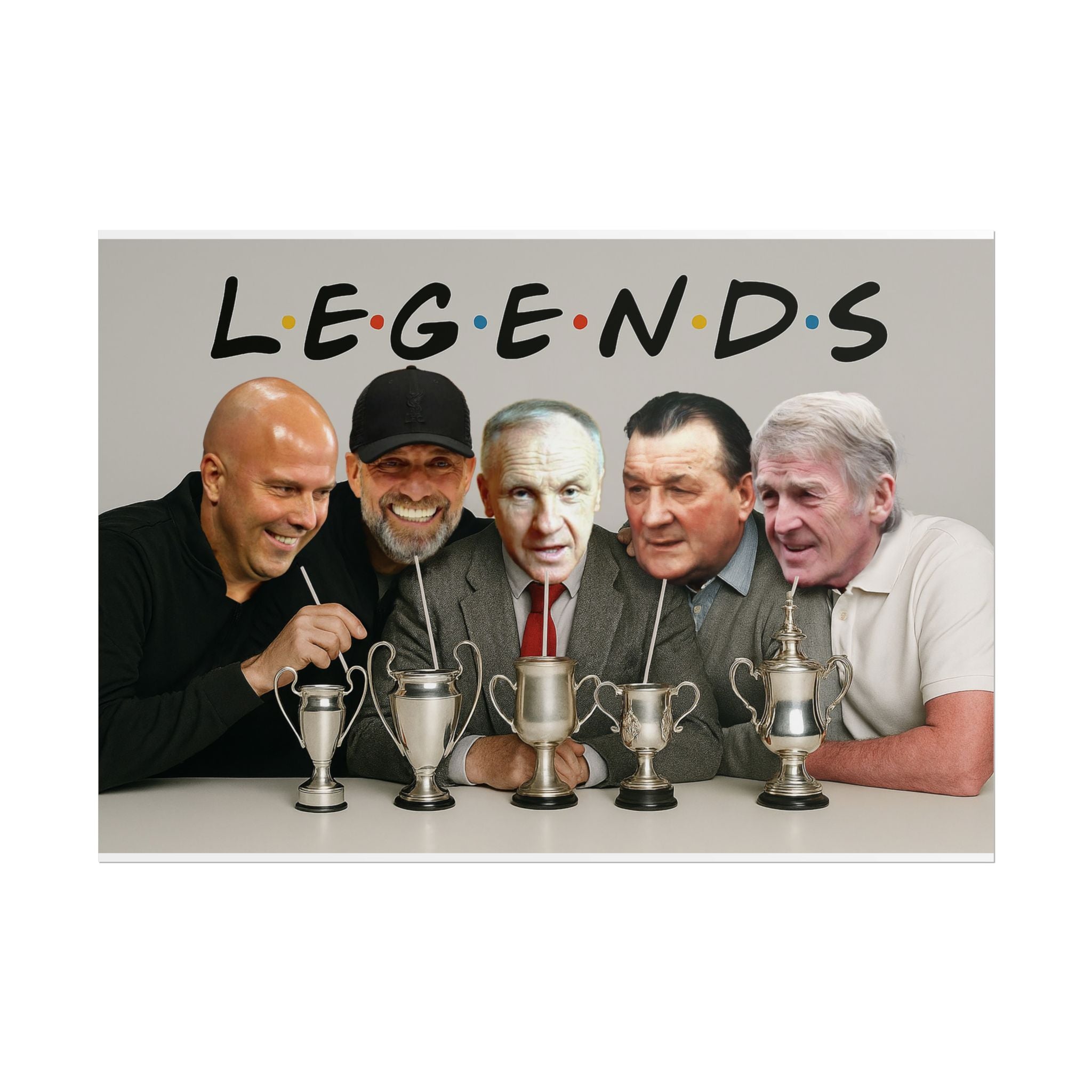 LFC Legends Enjoying Drinks Print