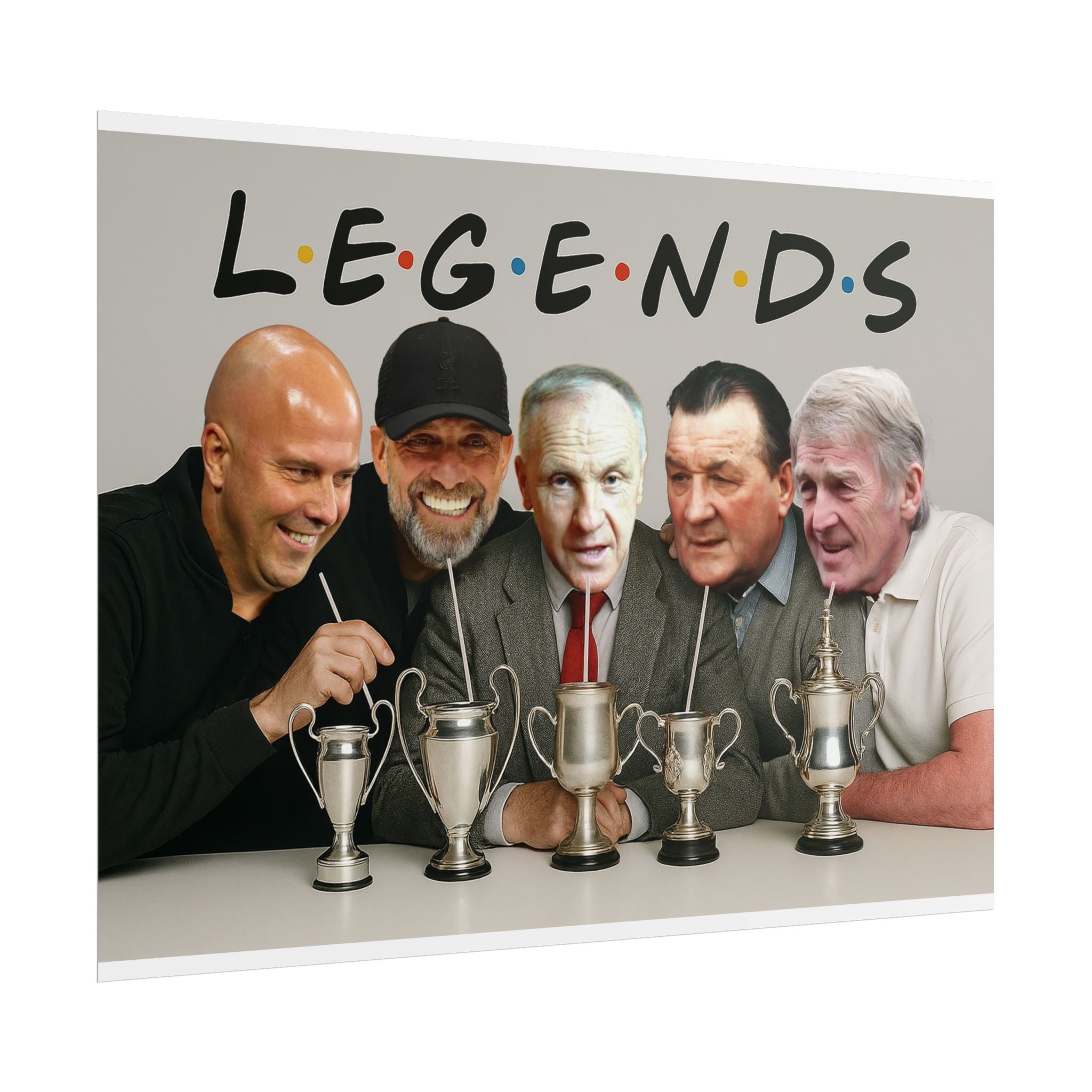 LFC Legends Enjoying Drinks Print