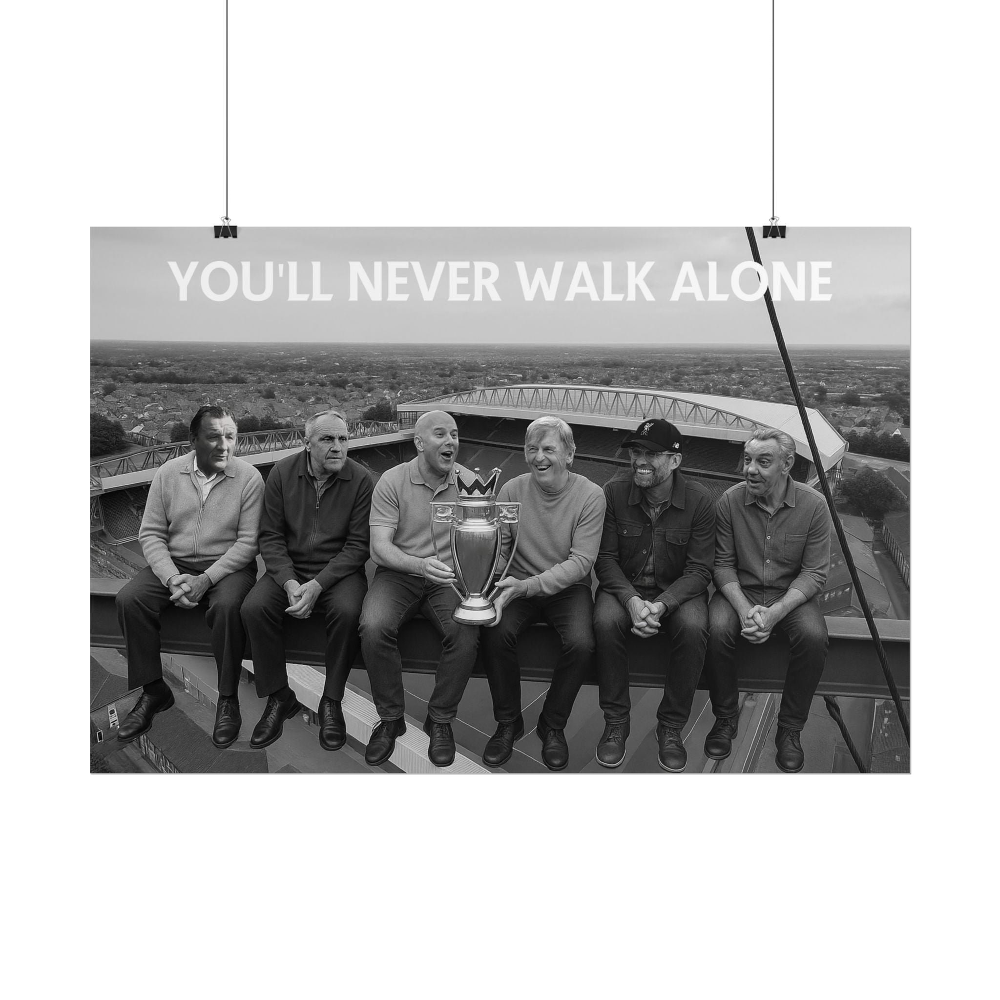 LFC Managers Girder Over Anfield Print