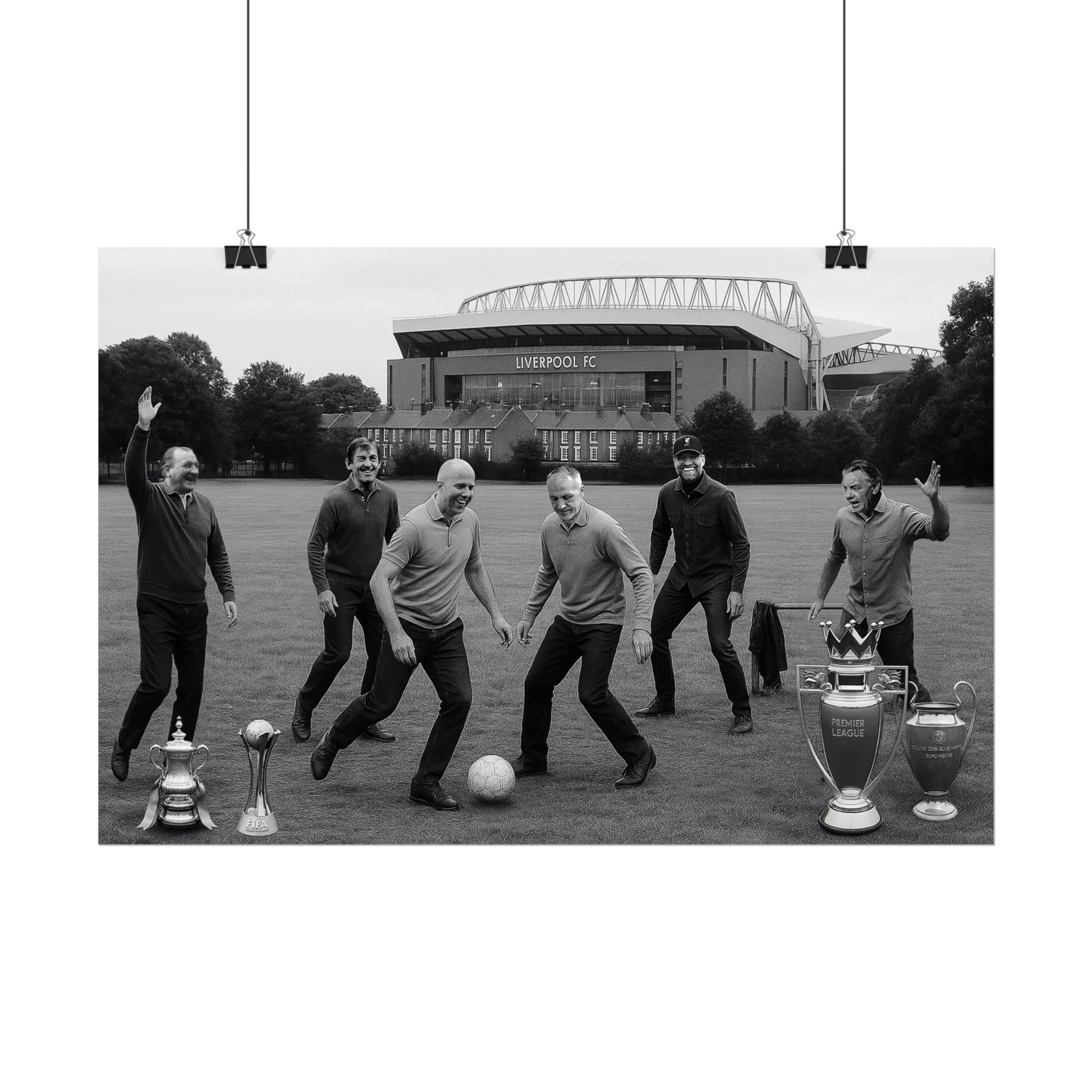 LFC Managers Kick About At The Park Print
