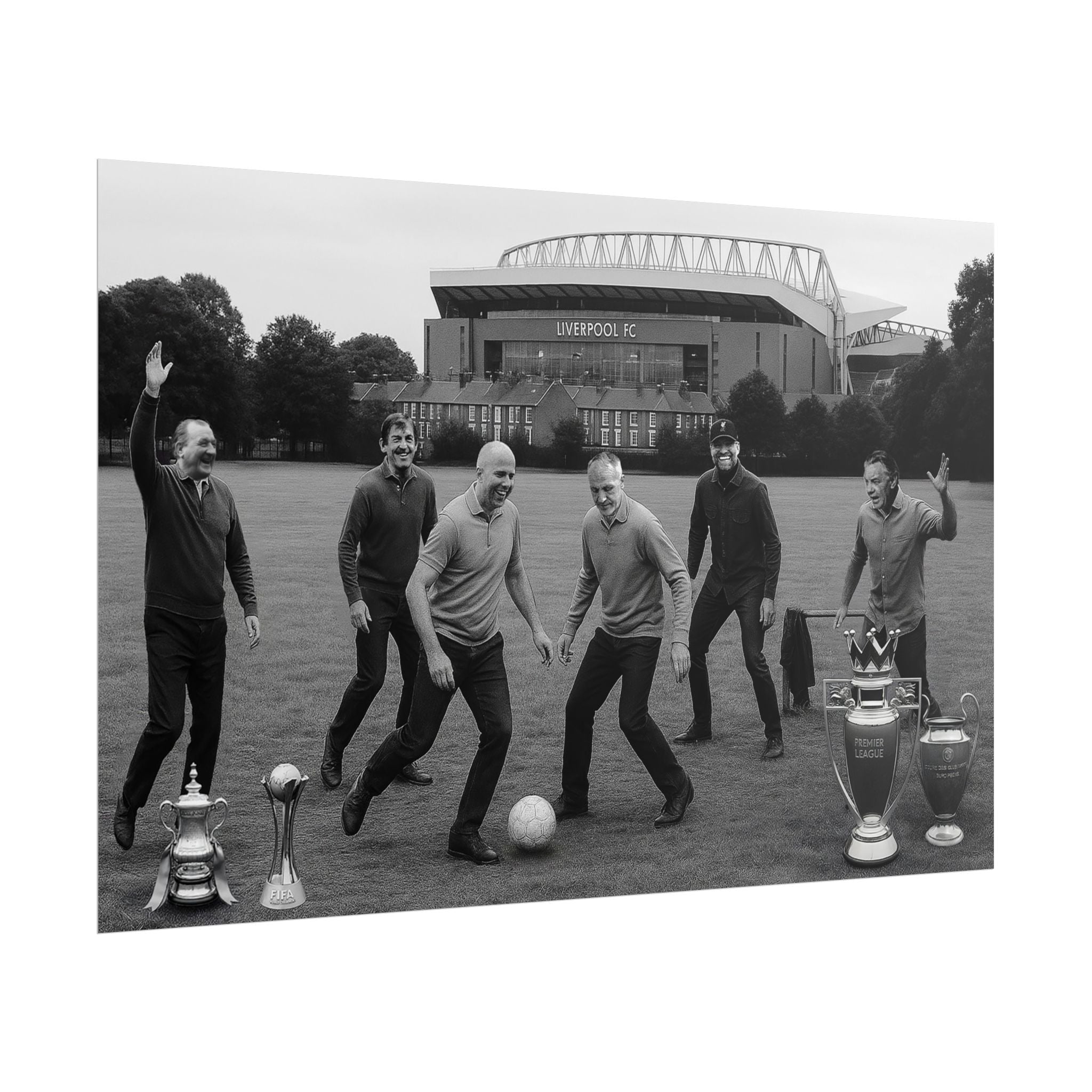 LFC Managers Kick About At The Park Print