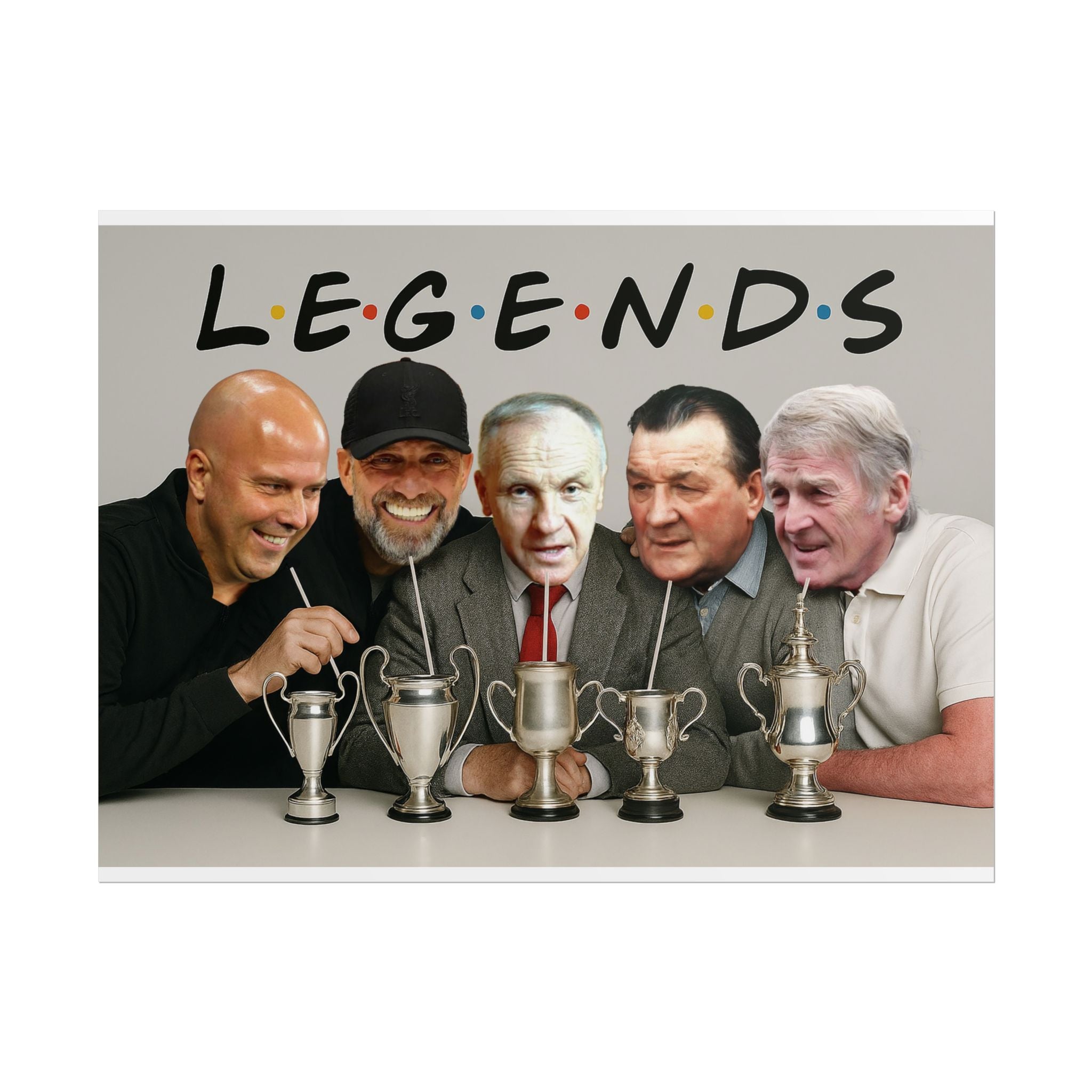 LFC Legends Enjoying Drinks Print
