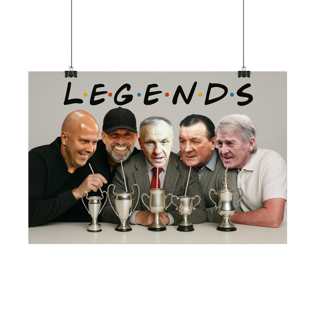 LFC Legends Enjoying Drinks Print