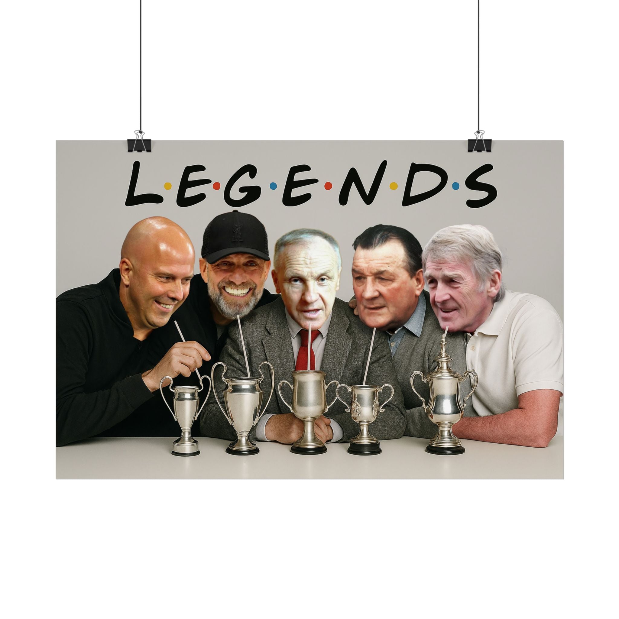 LFC Legends Enjoying Drinks Print