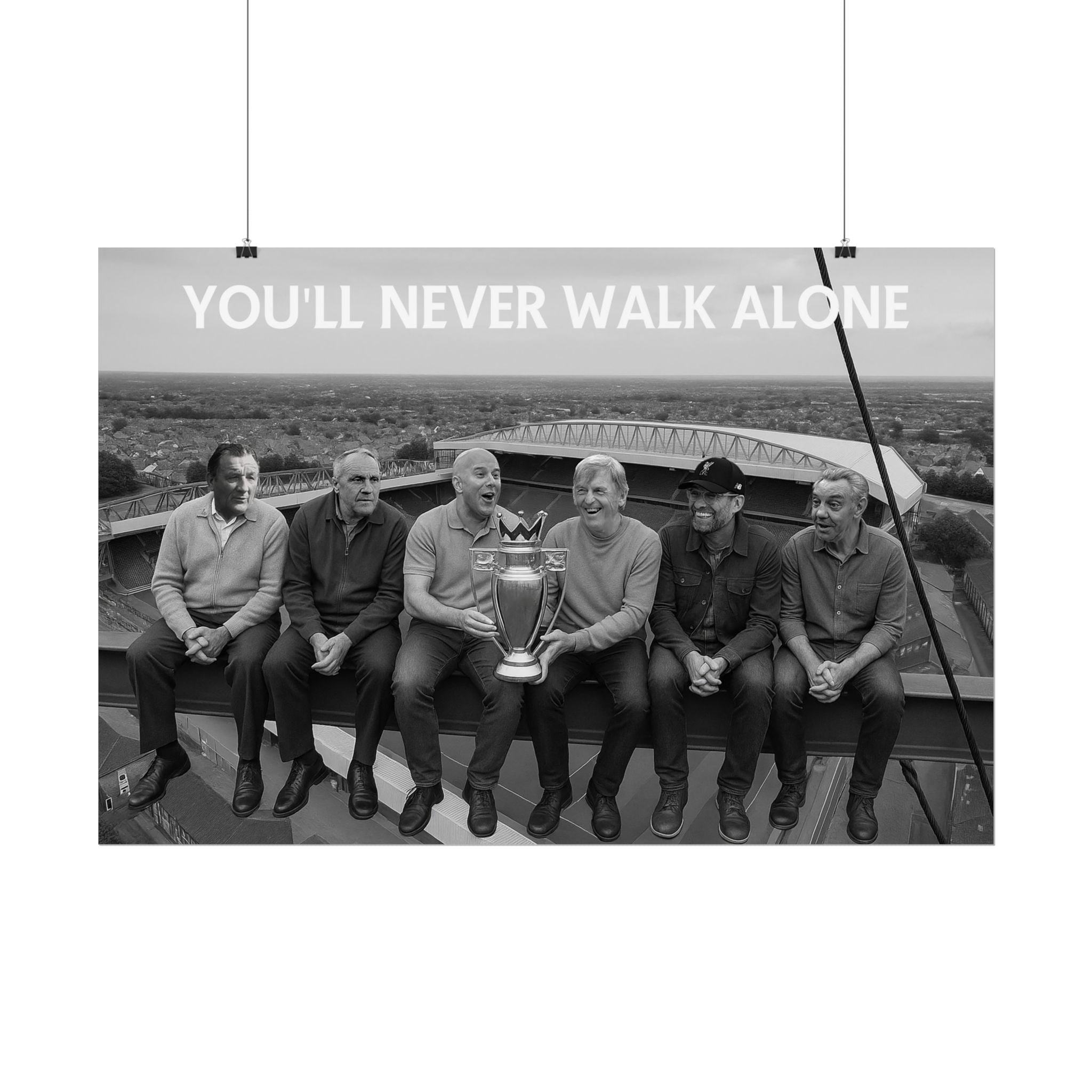 LFC Managers Girder Over Anfield Print