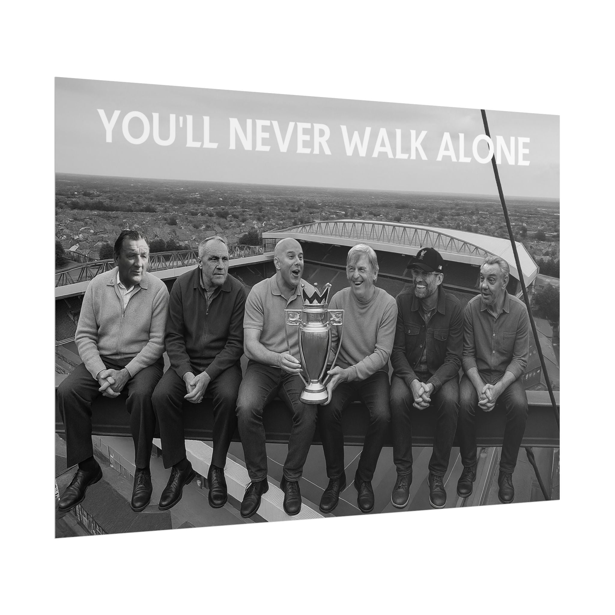 LFC Managers Girder Over Anfield Print