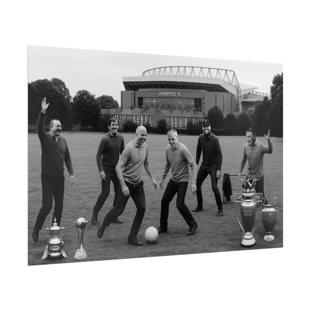 LFC Managers Kick About At The Park Print