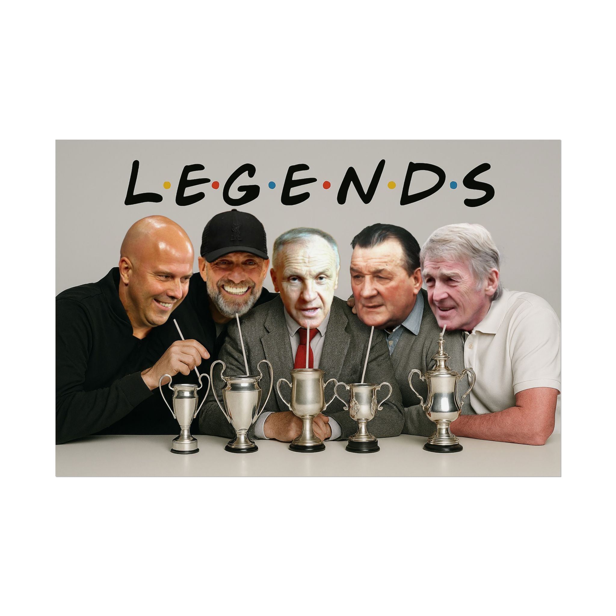 LFC Legends Enjoying Drinks Print