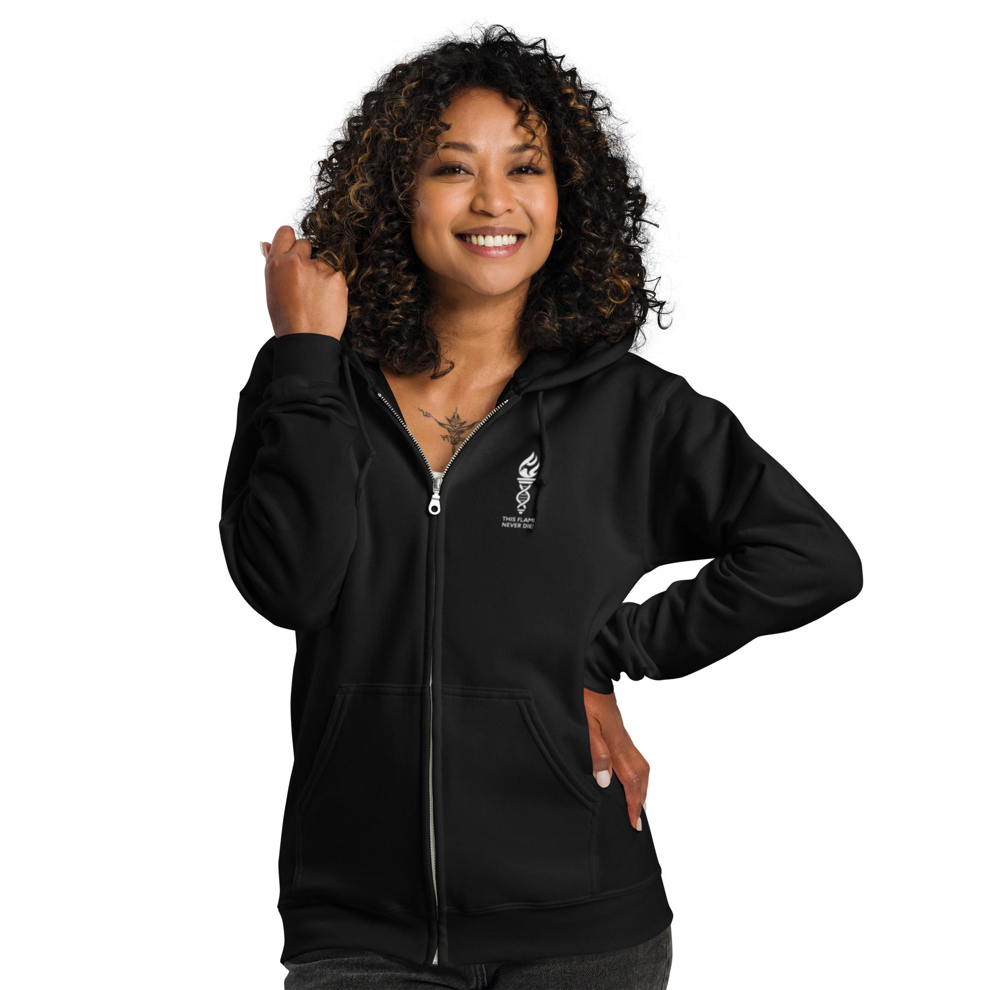 LFC This Flame Never Dies Zip Hoodie-Prism and Ink