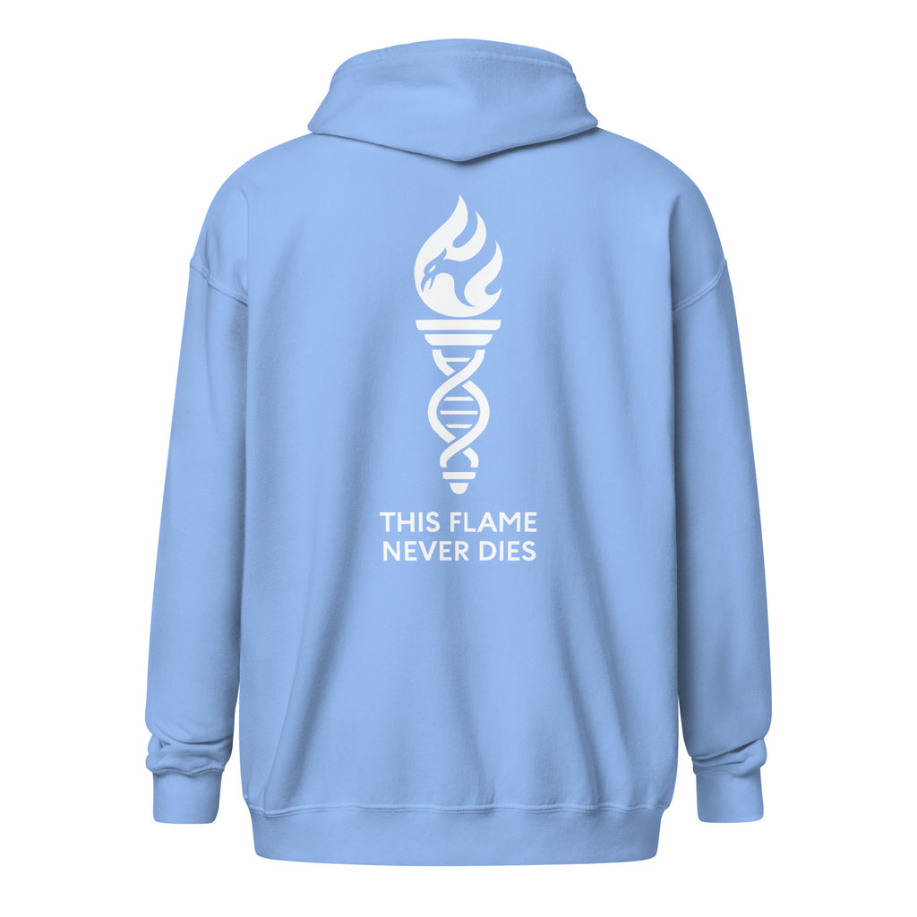 LFC This Flame Never Dies Zip Hoodie-Prism and Ink