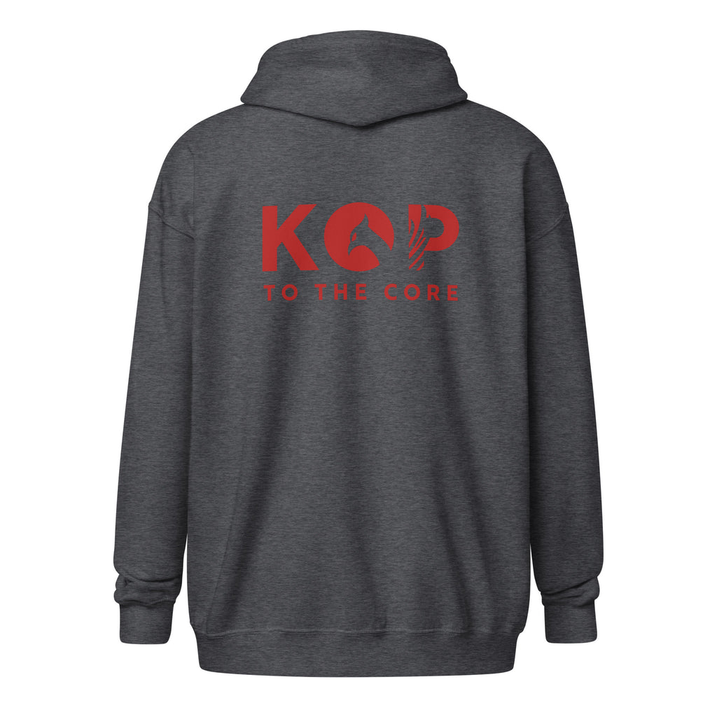 LFC Kop To The Core Zip Hoodie-Prism and Ink