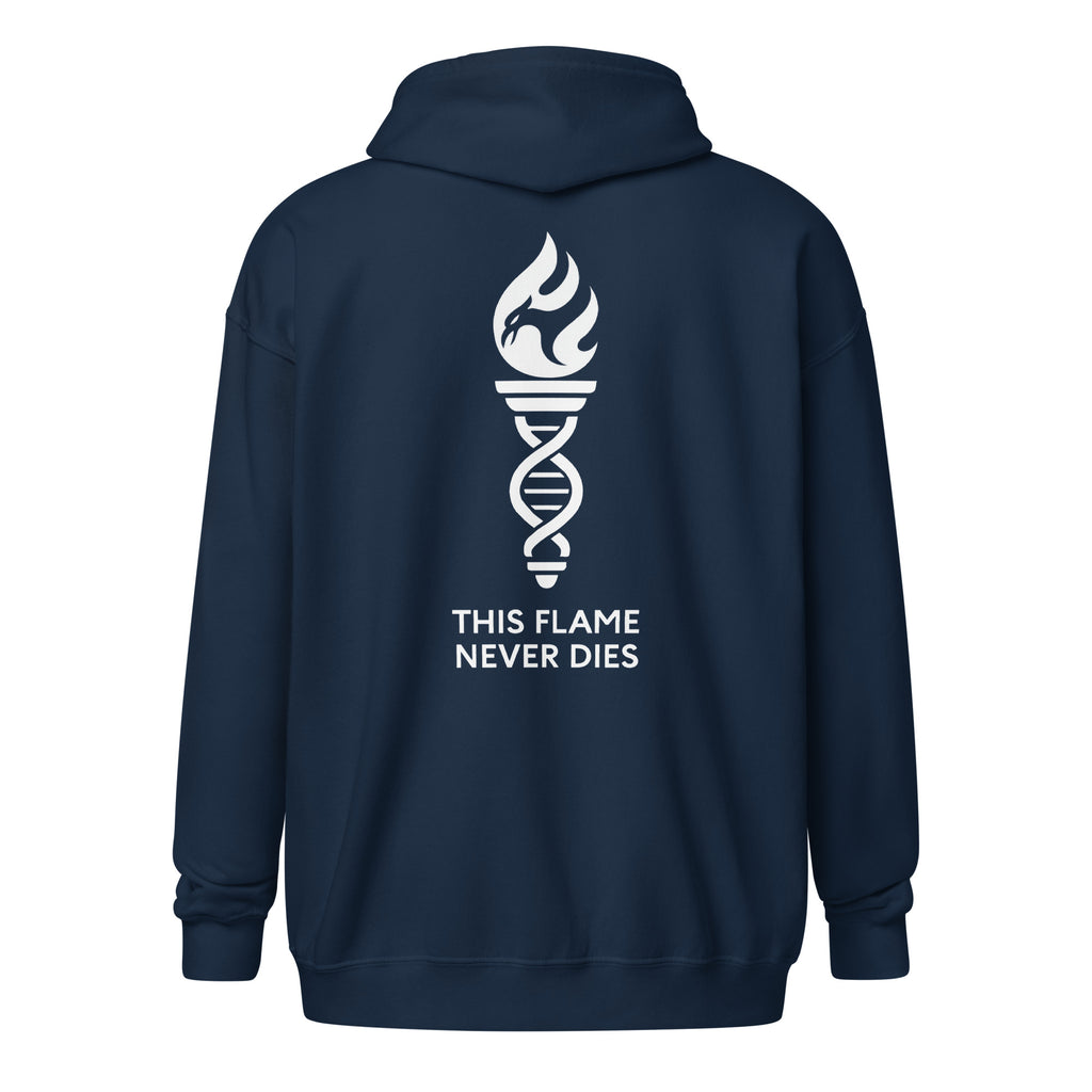 LFC This Flame Never Dies Zip Hoodie-Prism and Ink