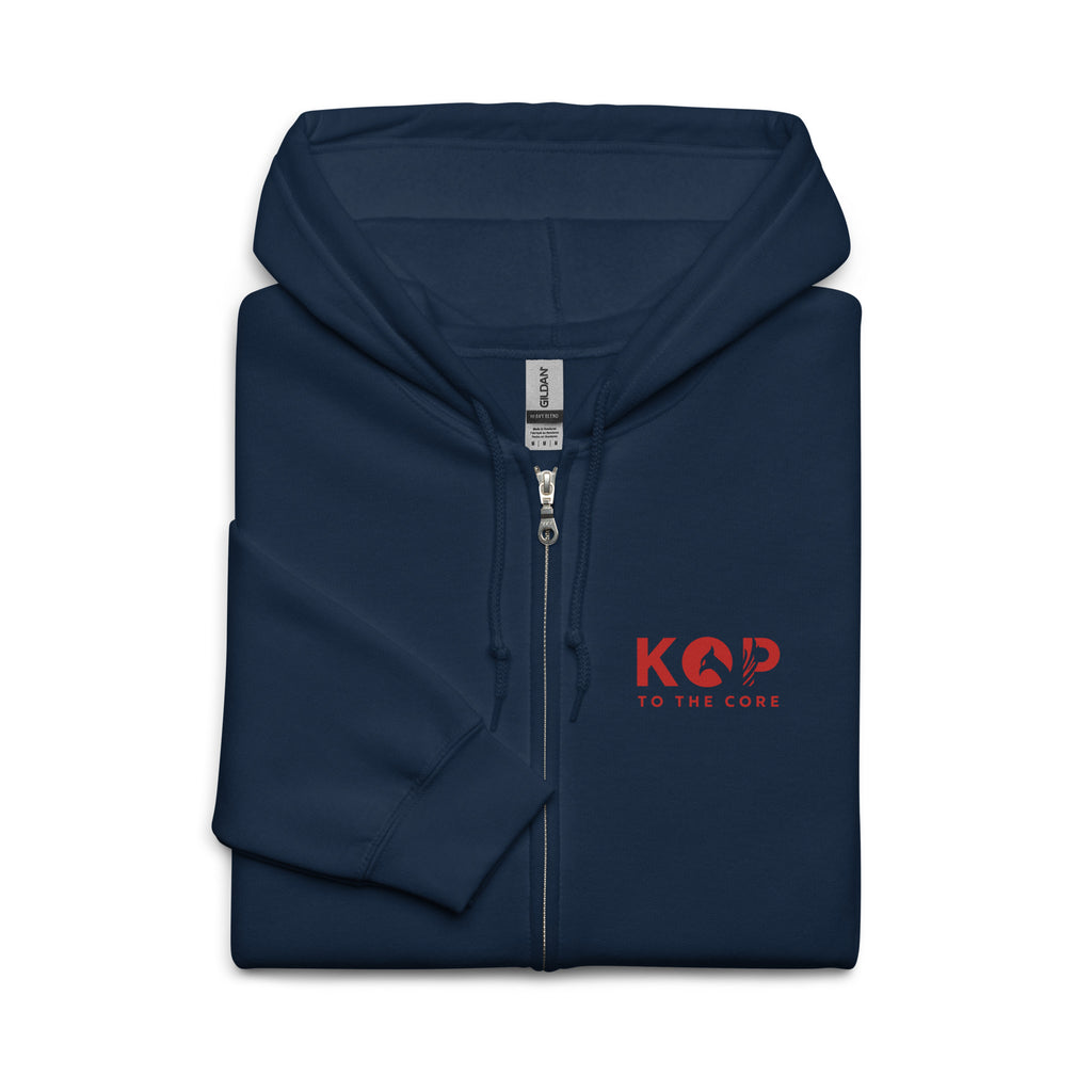 LFC Kop To The Core Zip Hoodie-Prism and Ink