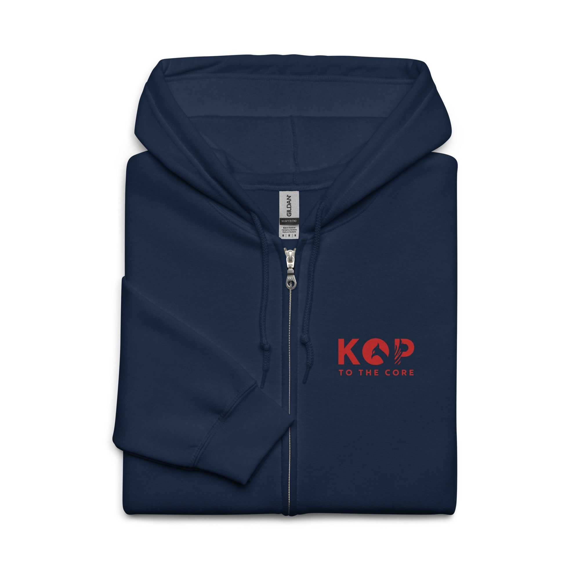 LFC Kop To The Core Zip Hoodie-Prism and Ink