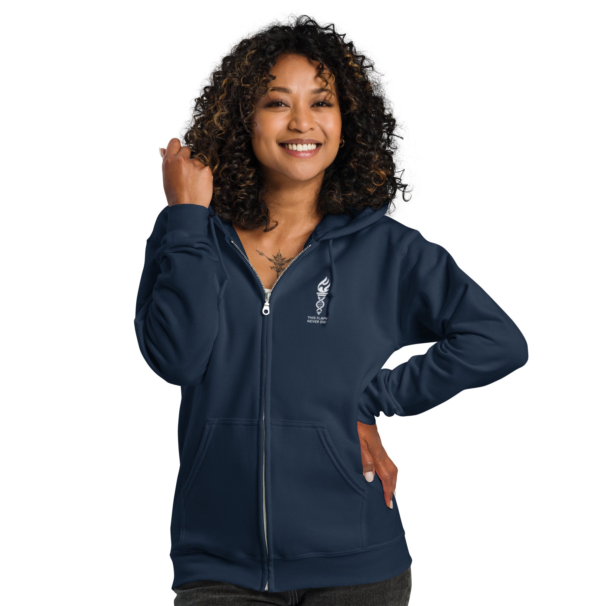 LFC This Flame Never Dies Zip Hoodie-Prism and Ink