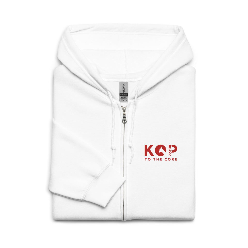 LFC Kop To The Core Zip Hoodie-Prism and Ink