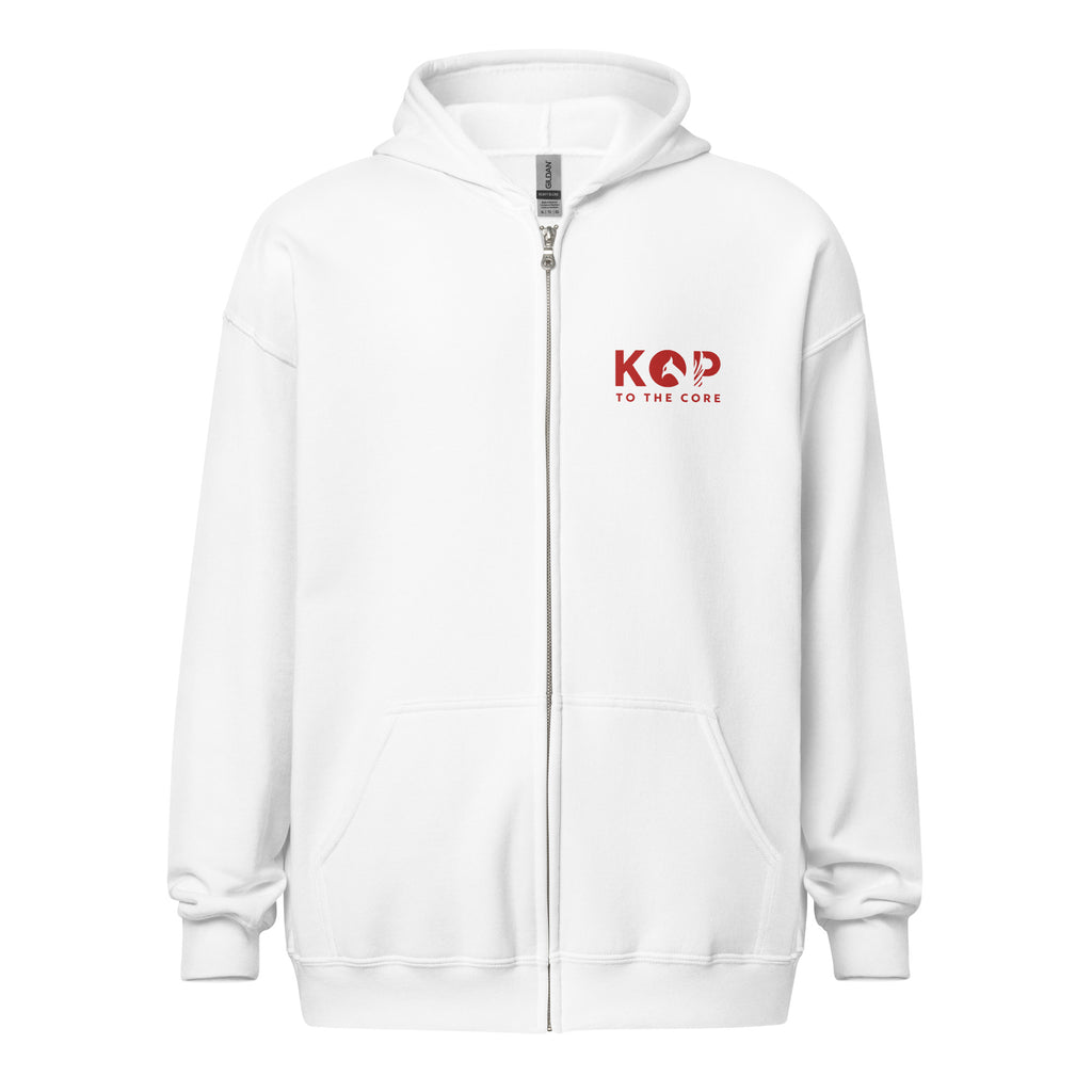 LFC Kop To The Core Zip Hoodie-Prism and Ink