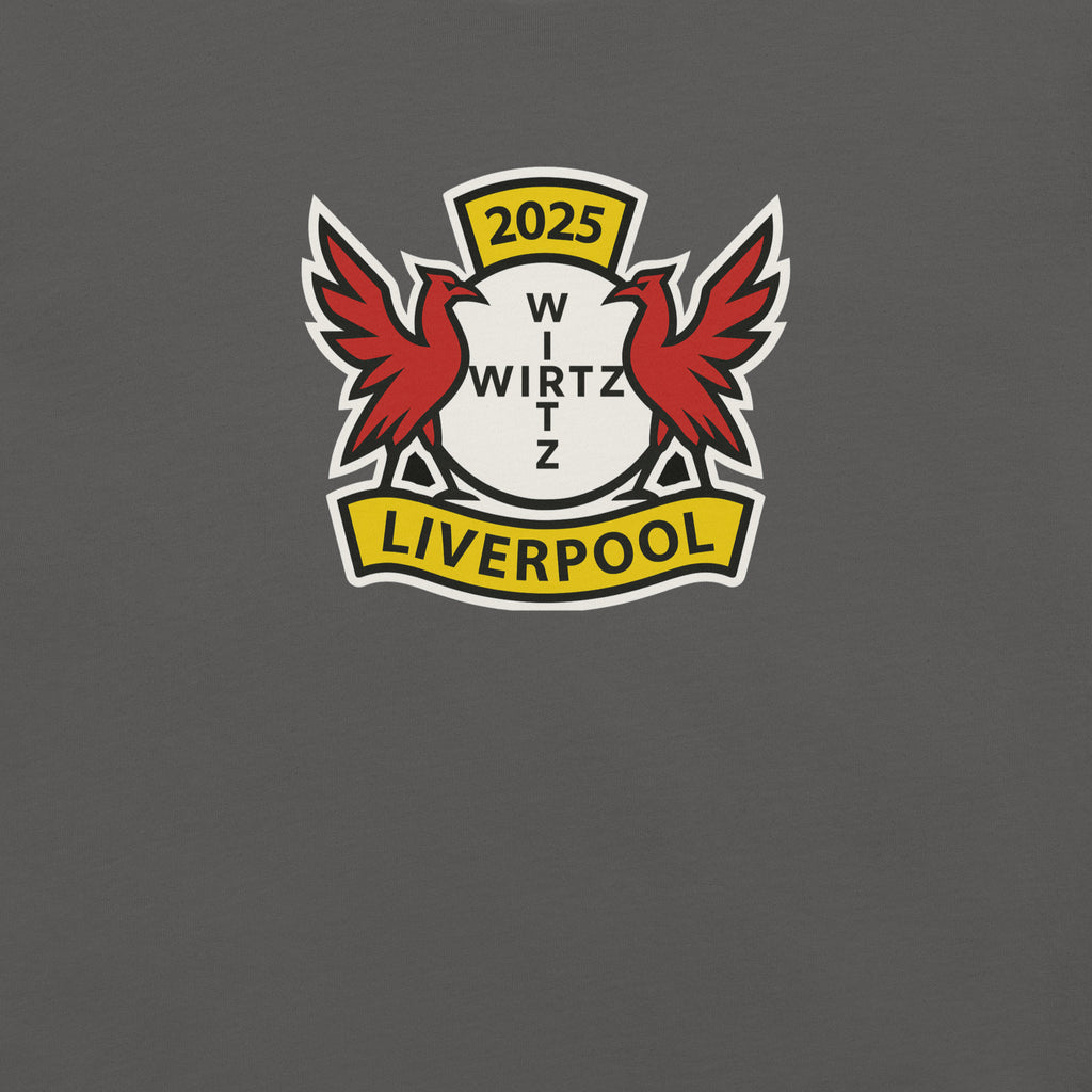 LFC Florian Wirtz: Liver-Kusen Crest T-Shirt-Prism and Ink