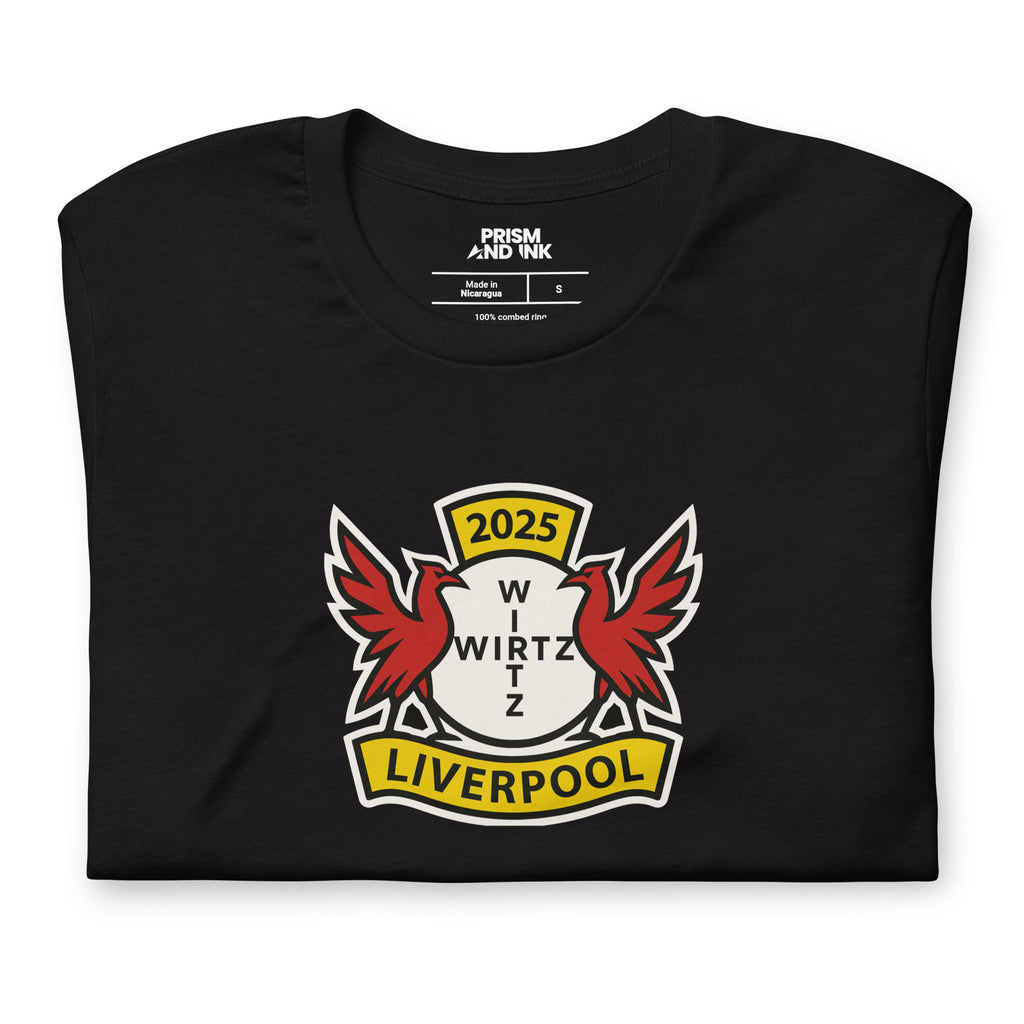 LFC Florian Wirtz: Liver-Kusen Crest T-Shirt-Prism and Ink