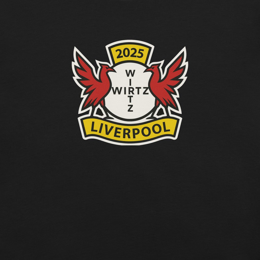 LFC Florian Wirtz: Liver-Kusen Crest T-Shirt-Prism and Ink