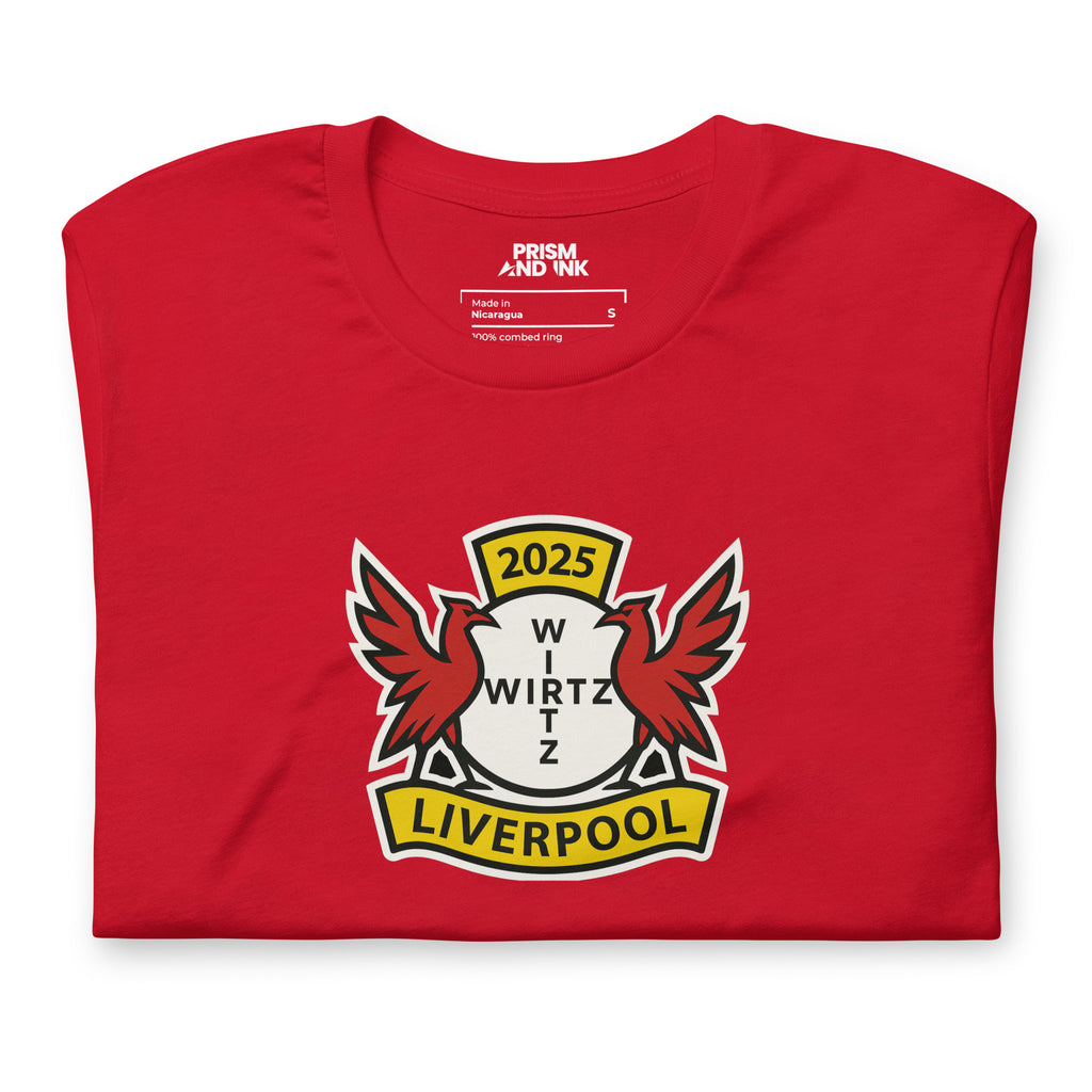 LFC Florian Wirtz: Liver-Kusen Crest T-Shirt-Prism and Ink