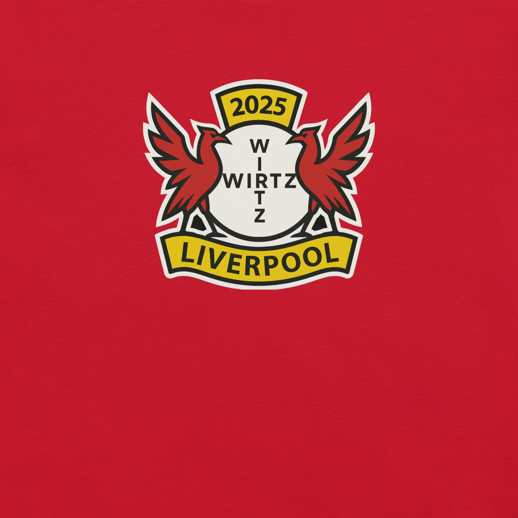 LFC Florian Wirtz: Liver-Kusen Crest T-Shirt-Prism and Ink